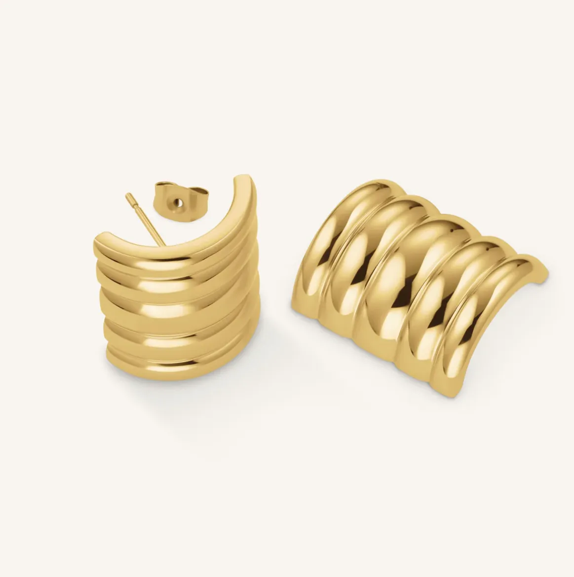 Εικόνα της Ribbed Earrings