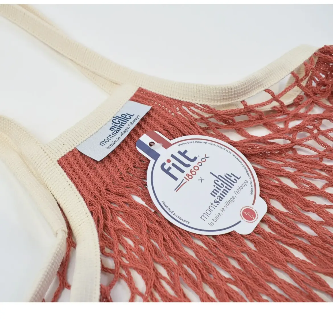 Εικόνα της Large Net Shopping Bag Brique Le Mont St Michel X FILT1860