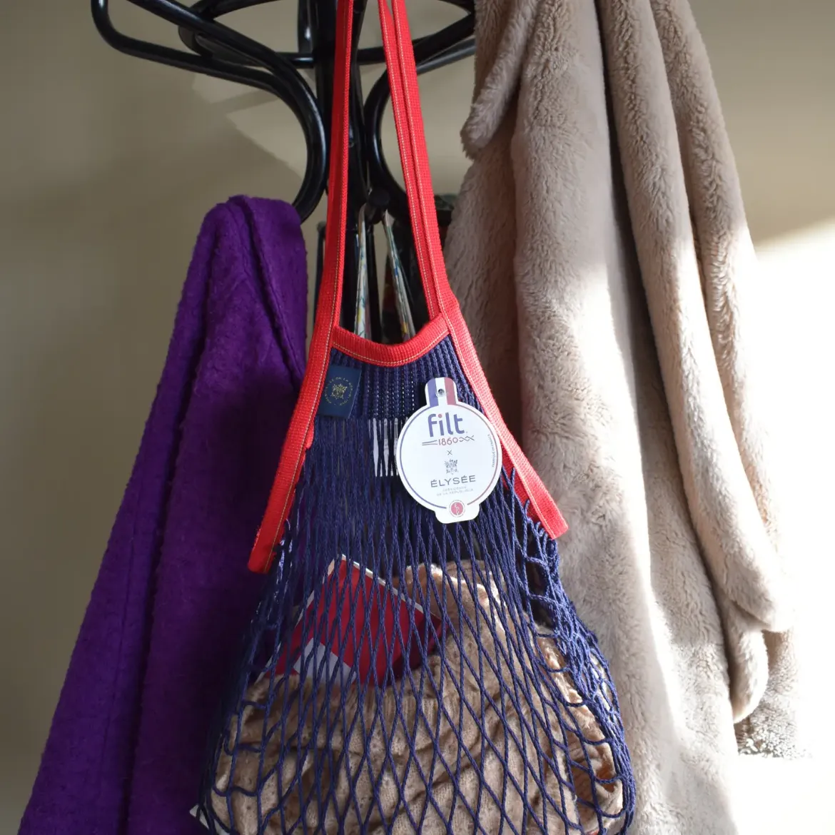 Εικόνα της Large Shopping Net Bag Blue and Red Élysée X FILT1860