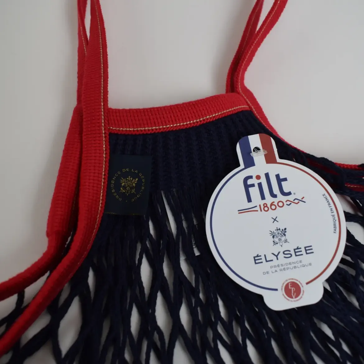 Εικόνα της Large Shopping Net Bag Blue and Red Élysée X FILT1860