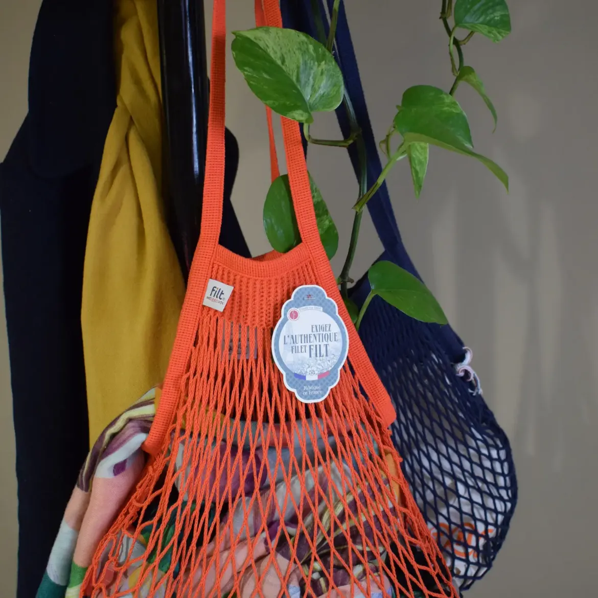 Εικόνα της Net Shopping Bag Rouge Anémone Long Handles