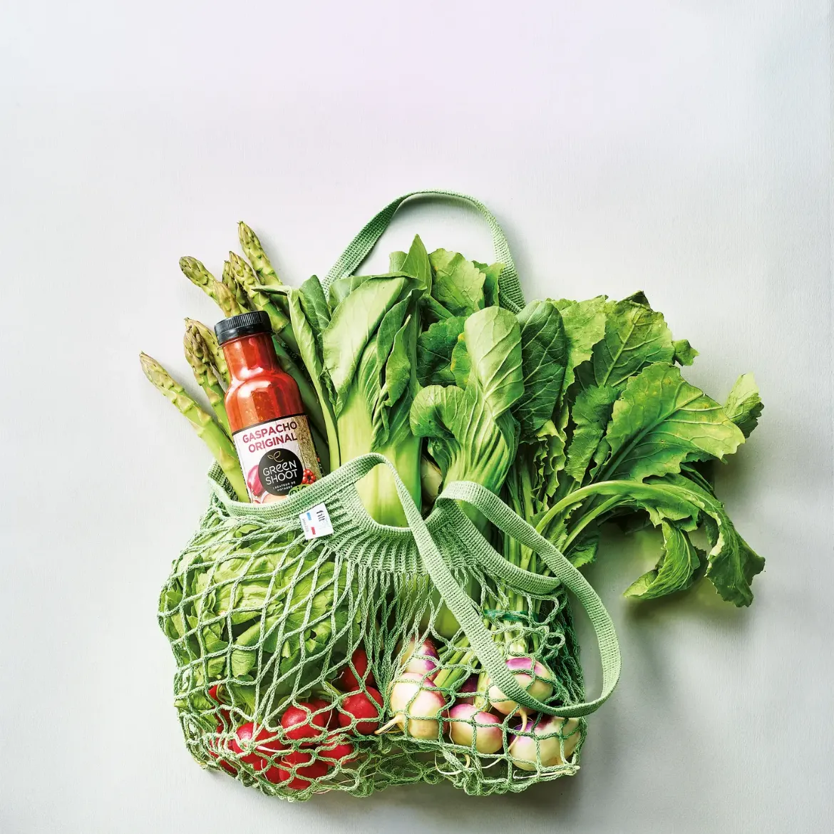 Εικόνα της Net Shopping Bag Vert Laitue Long Handles