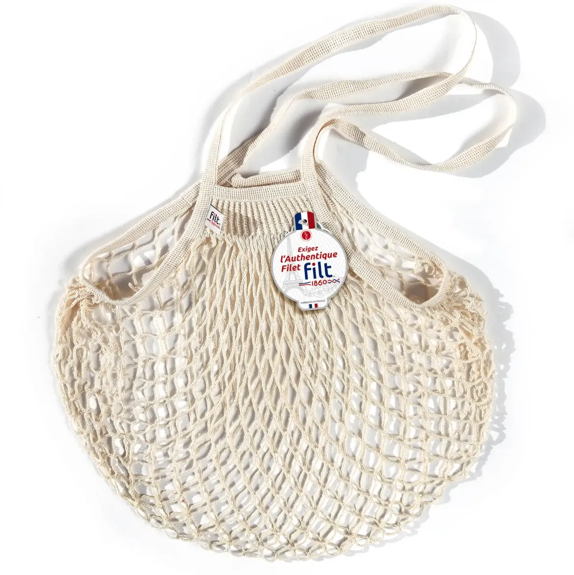Εικόνα της Shopping Net Bag Ecru Long Handles