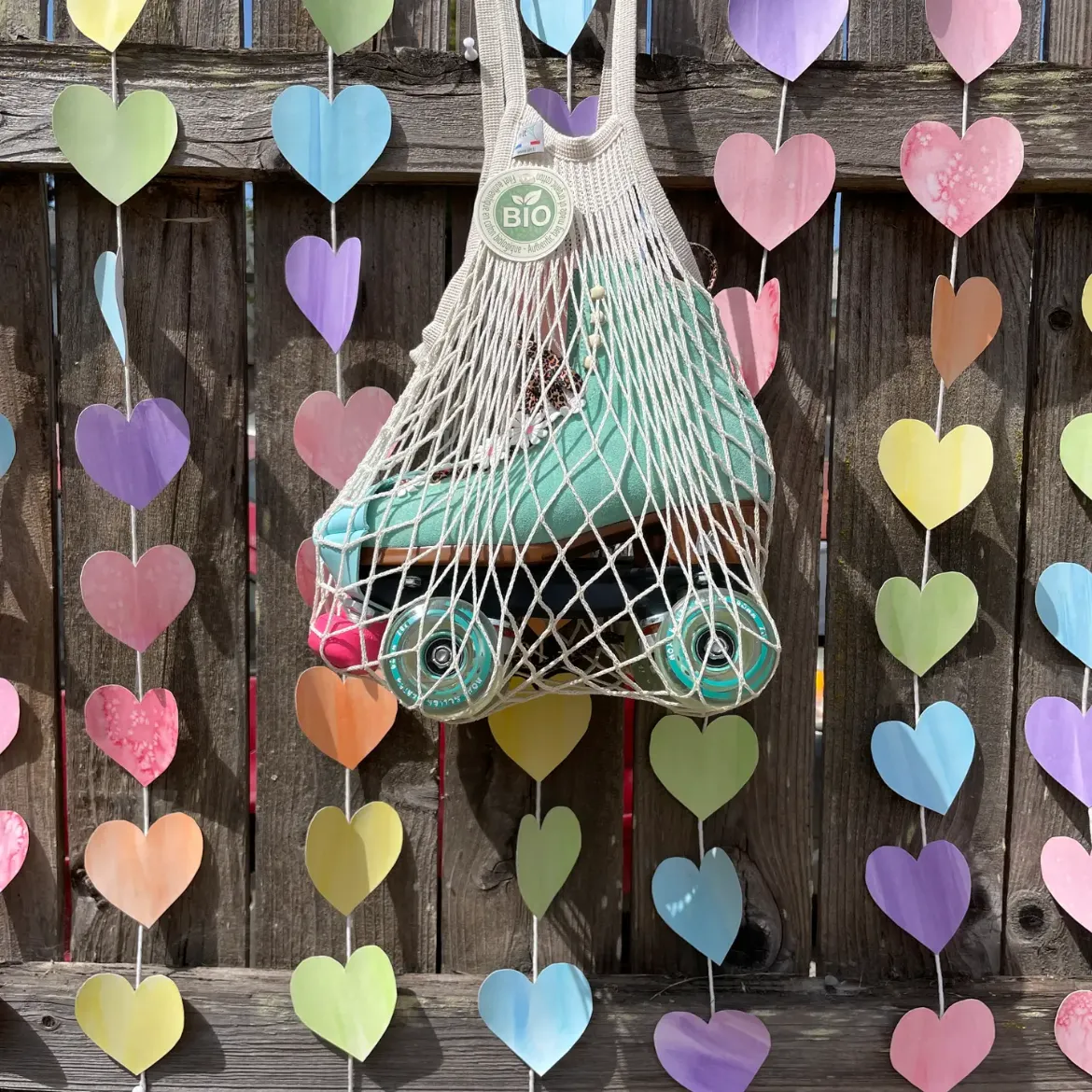 Εικόνα της Shopping Net Bag Ecru Long Handles