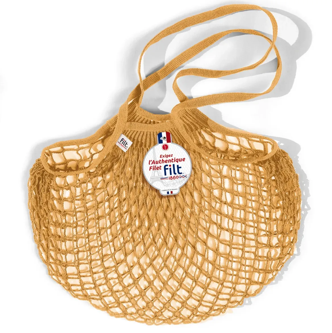 Εικόνα της Shopping Net Bag Jaune Gold Long Handles