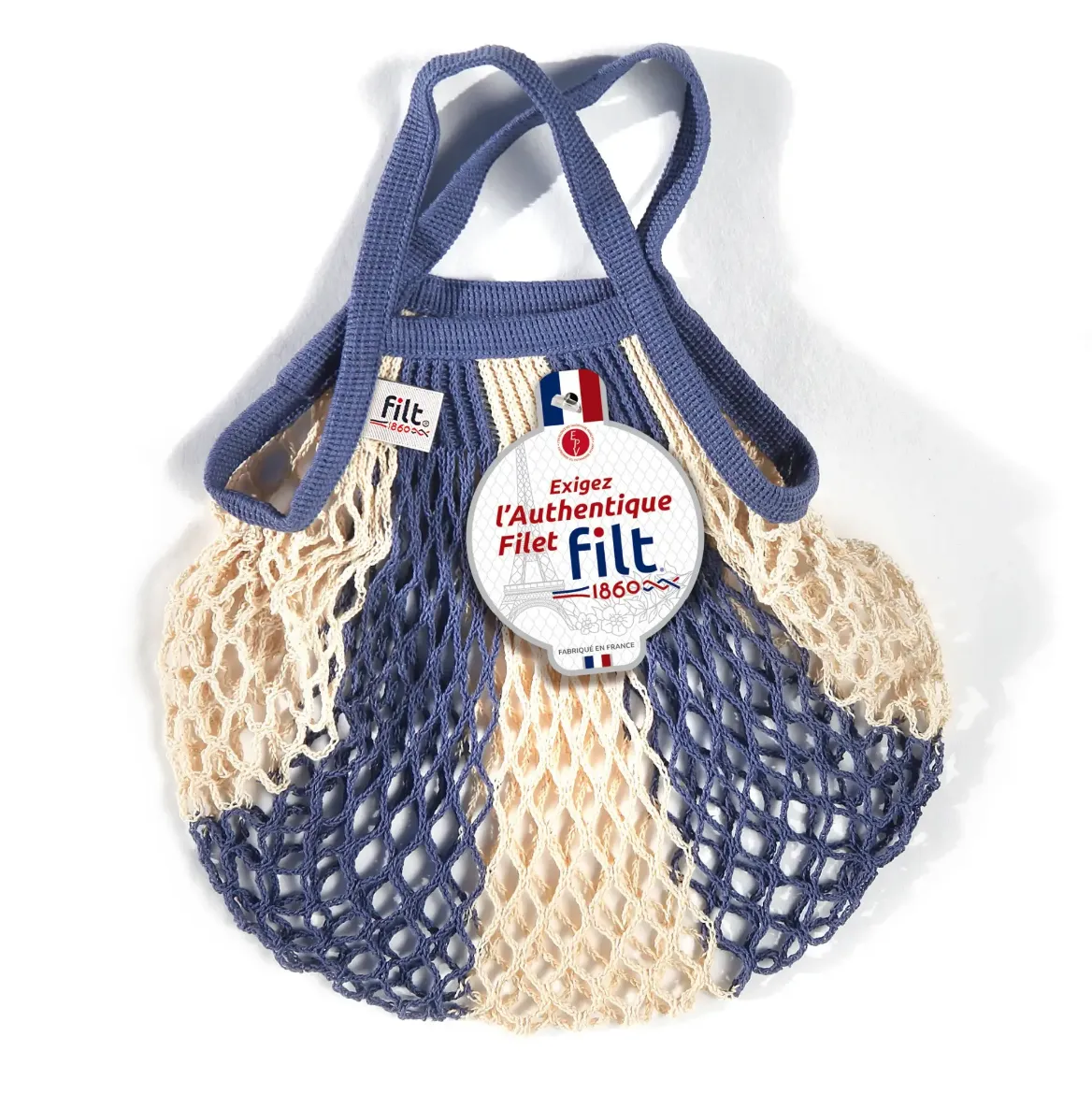 Εικόνα της Net Shopping Bag Bleu Ecru Mini Size