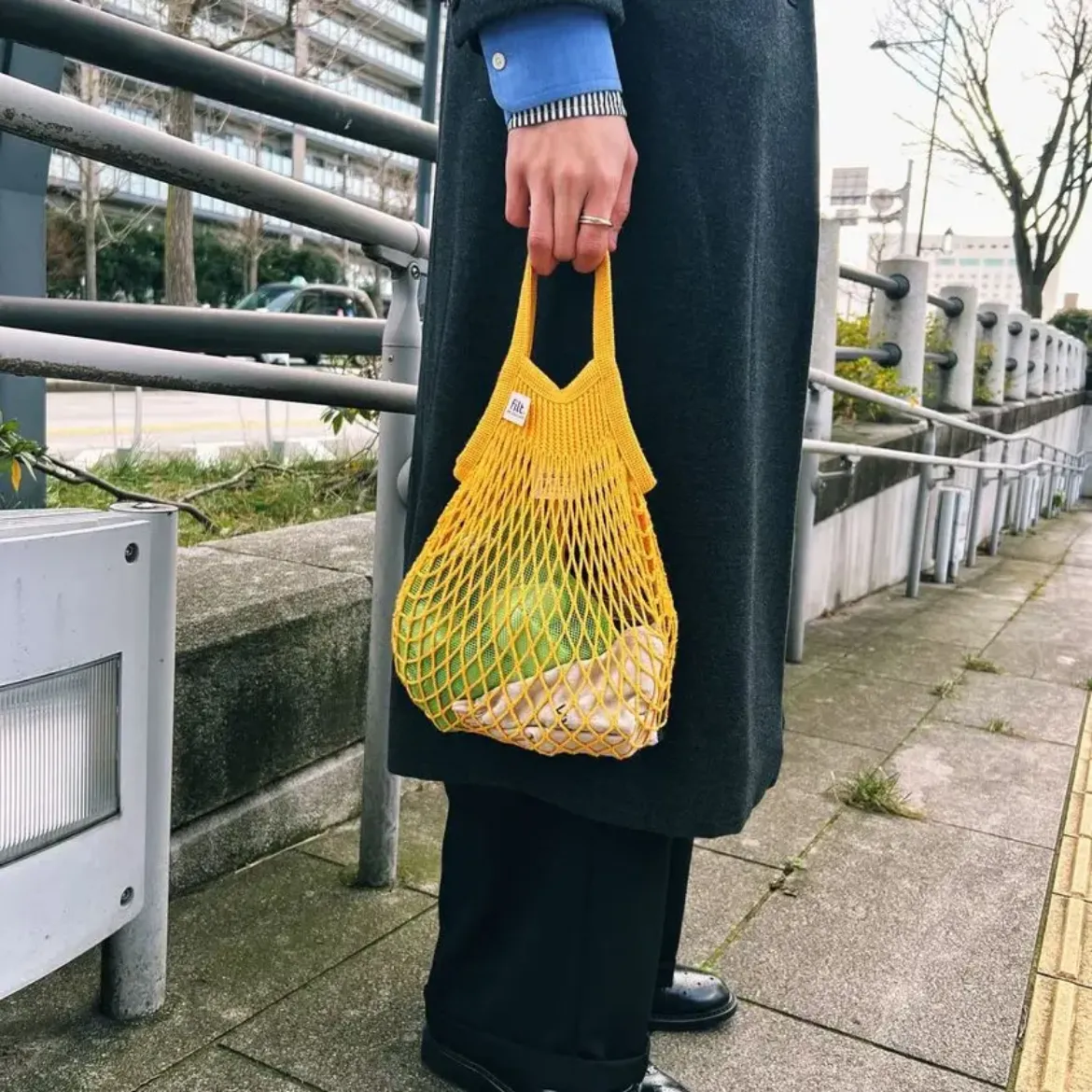 Εικόνα της Shopping Net Bag Jaune Gold Mini Size