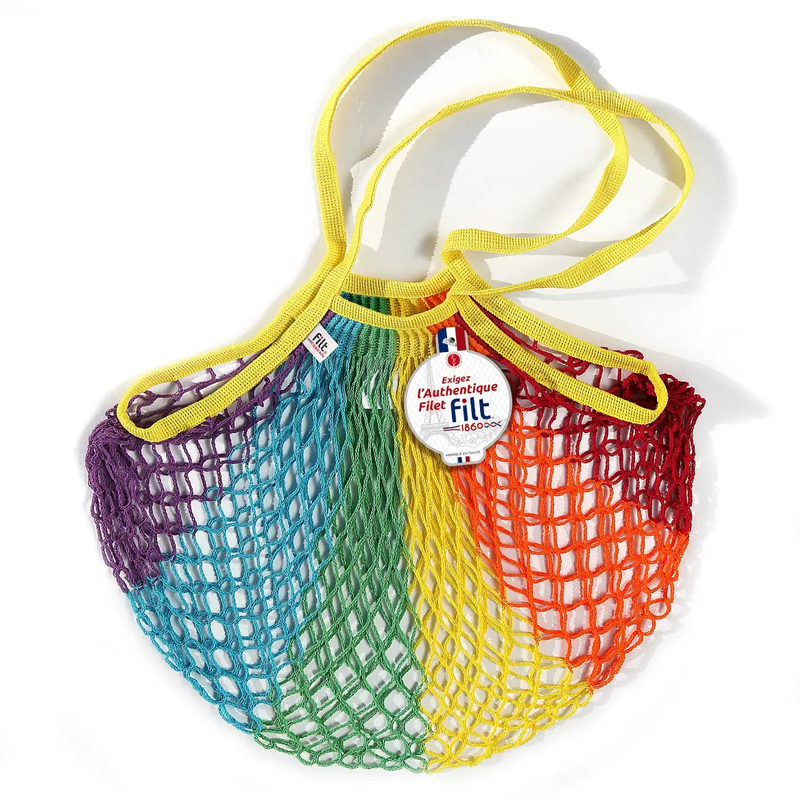 Εικόνα της Shopping Net Bag Rainbow Long Handles