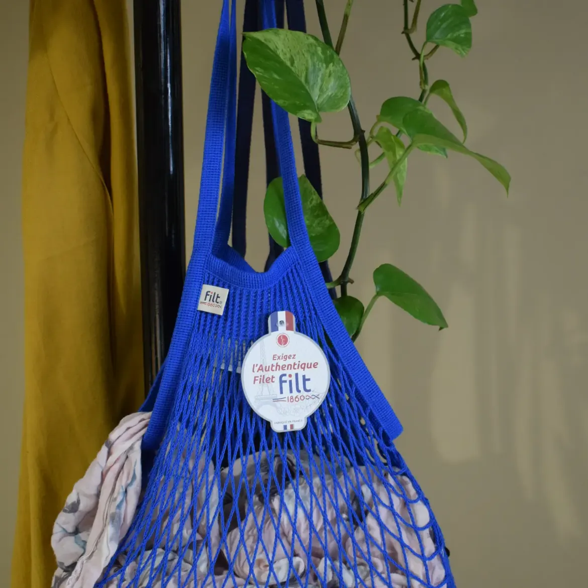 Εικόνα της Net Shopping Bag Matisse Blue Long Handles