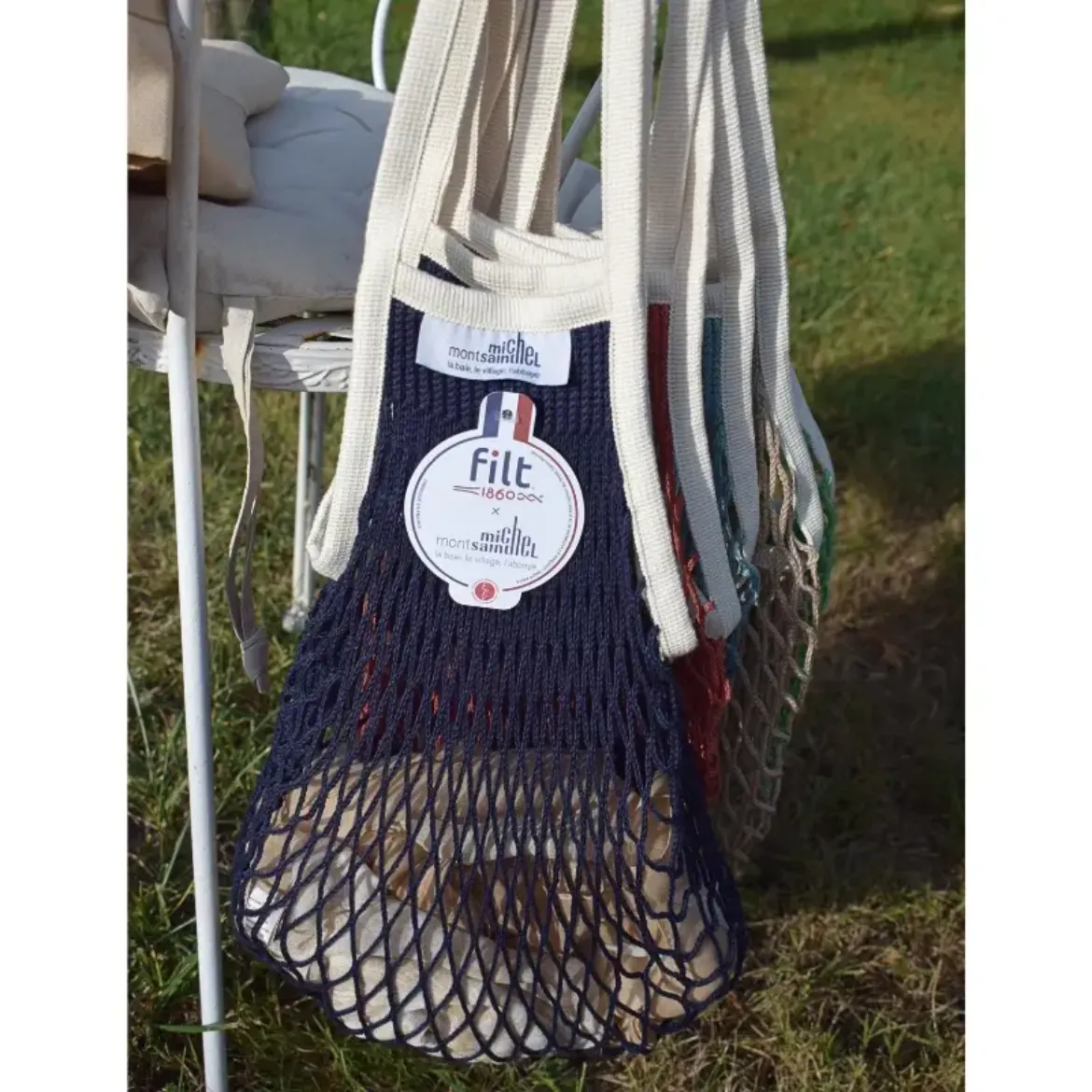 Εικόνα της Large Net Shopping Bag Navy Le Mont Saint Michel X FILT1860