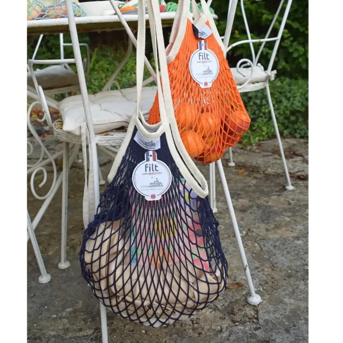 Εικόνα της Large Net Shopping Bag Navy Le Mont Saint Michel X FILT1860