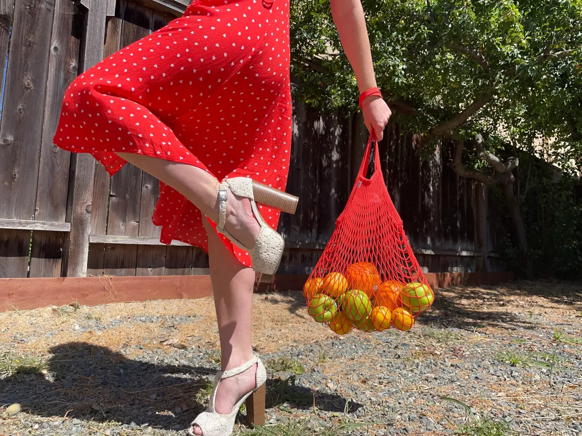 Εικόνα της Net Shopping Bag Rouge Long Handles