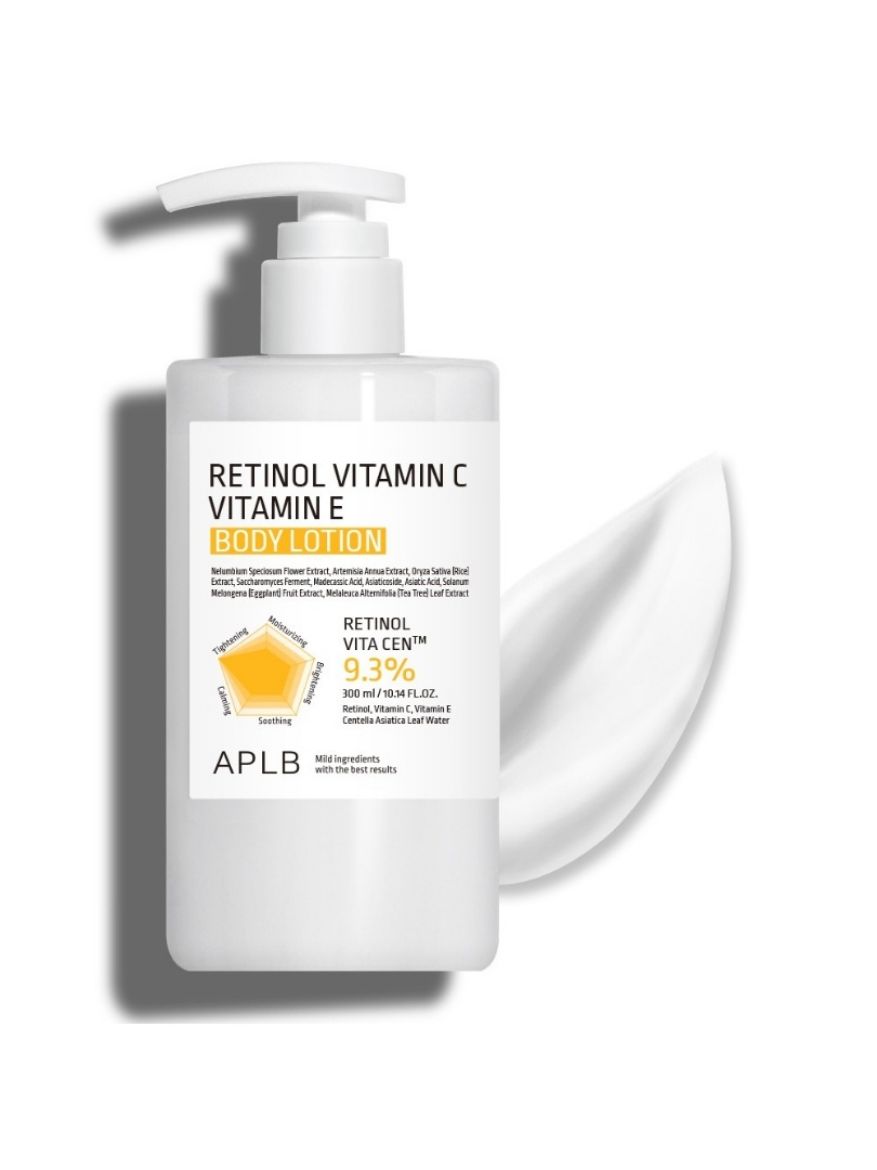 Εικόνα της APLB Retinol Vitamin C Vitamin E Body Lotion – Λοσιόν Σώματος με Ρετινόλης, Βιταμίνη C & E για λάμψη & ανανέωση