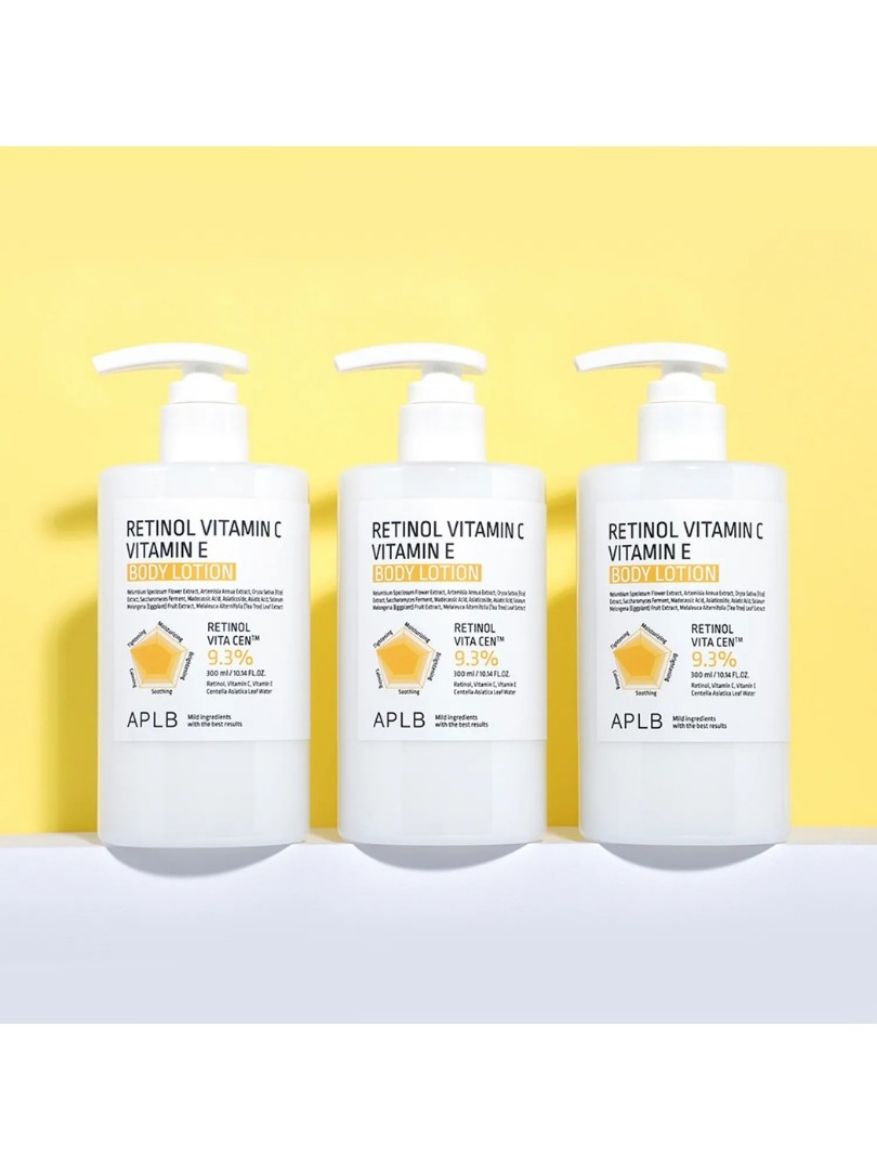 Εικόνα της APLB Retinol Vitamin C Vitamin E Body Lotion – Λοσιόν Σώματος με Ρετινόλης, Βιταμίνη C & E για λάμψη & ανανέωση