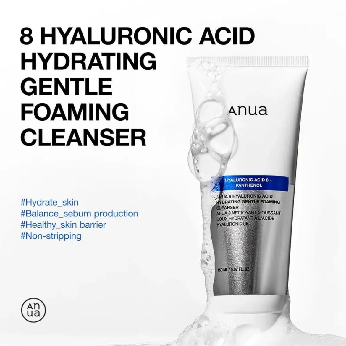 Εικόνα της Anua 8 Hyaluronic Acid Hydrating Gentle Foaming Cleanser