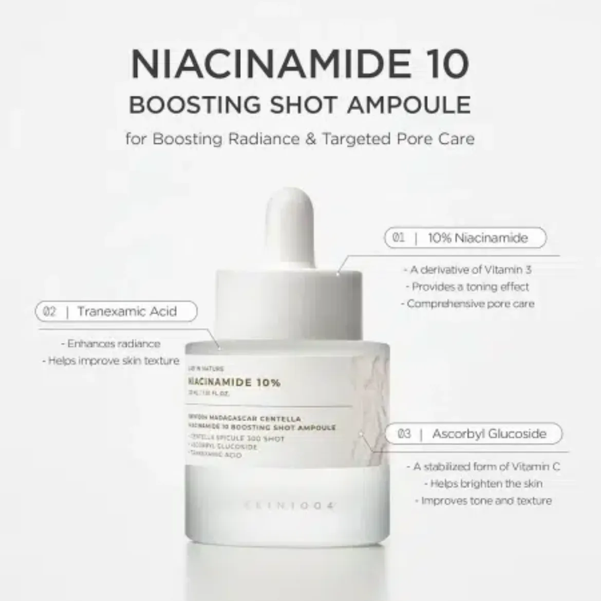 Εικόνα της SKIN1004 Madagascar Centella Niacinamide 10 Boosting Shot Ampoule