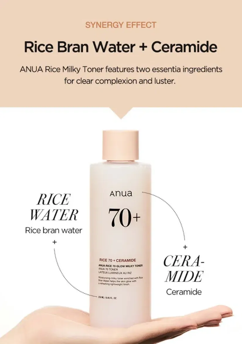 Εικόνα της Anua Rice 70 Glow Milky Toner 250ml